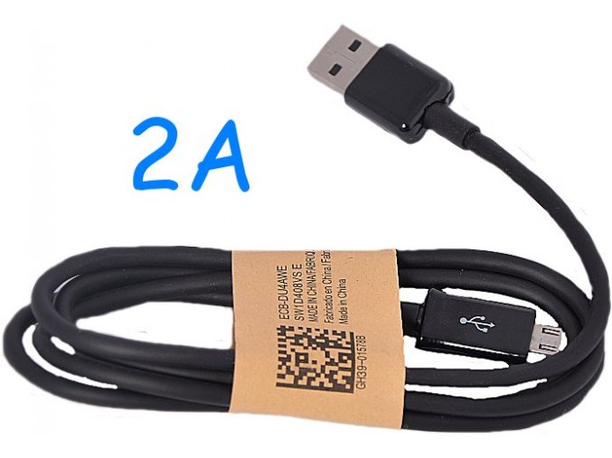 Univerzální USB-MICRO USB kabel 2A Black (2000mA)