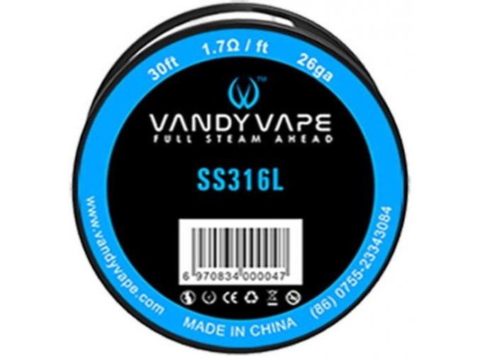 Vandy Vape SS316 odporový drát 26GA 9m