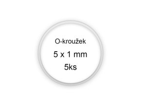 Sada O-kroužků / těsnění 5x1 mm (5ks)