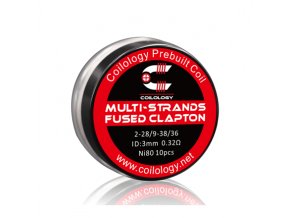 Předmotané spirálky Coilology Multi-Strands Fused Clapton Ni80 (0,32ohm) (10ks)