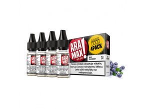 E-liquid Aramax 4x10ml / 3mg: Borůvka (Max Blueberry)