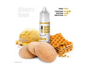 Příchuť Adams vape S&V: Graham Cracker Cookie (Mix sušenek s vanilkovou zmrzlinou) 12ml