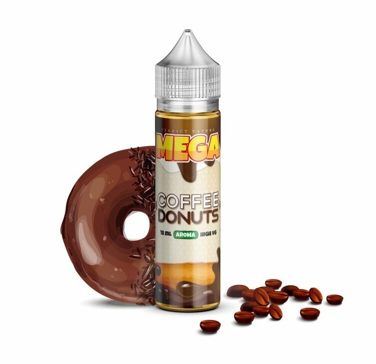 MEGA - Shake & Vape - Coffee Donuts (Pražená káva s čokoládovou koblihou) - 18ml