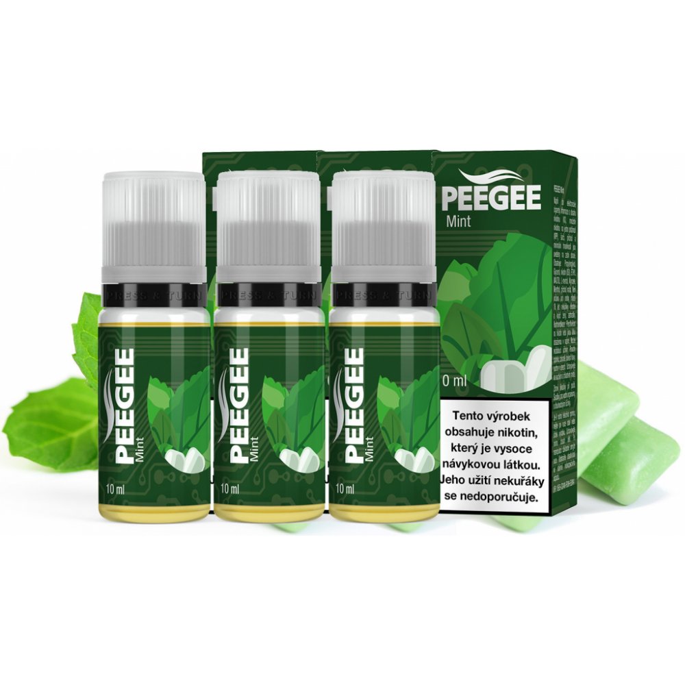 PEEGEE Máta 3 x 10 ml 6 mg