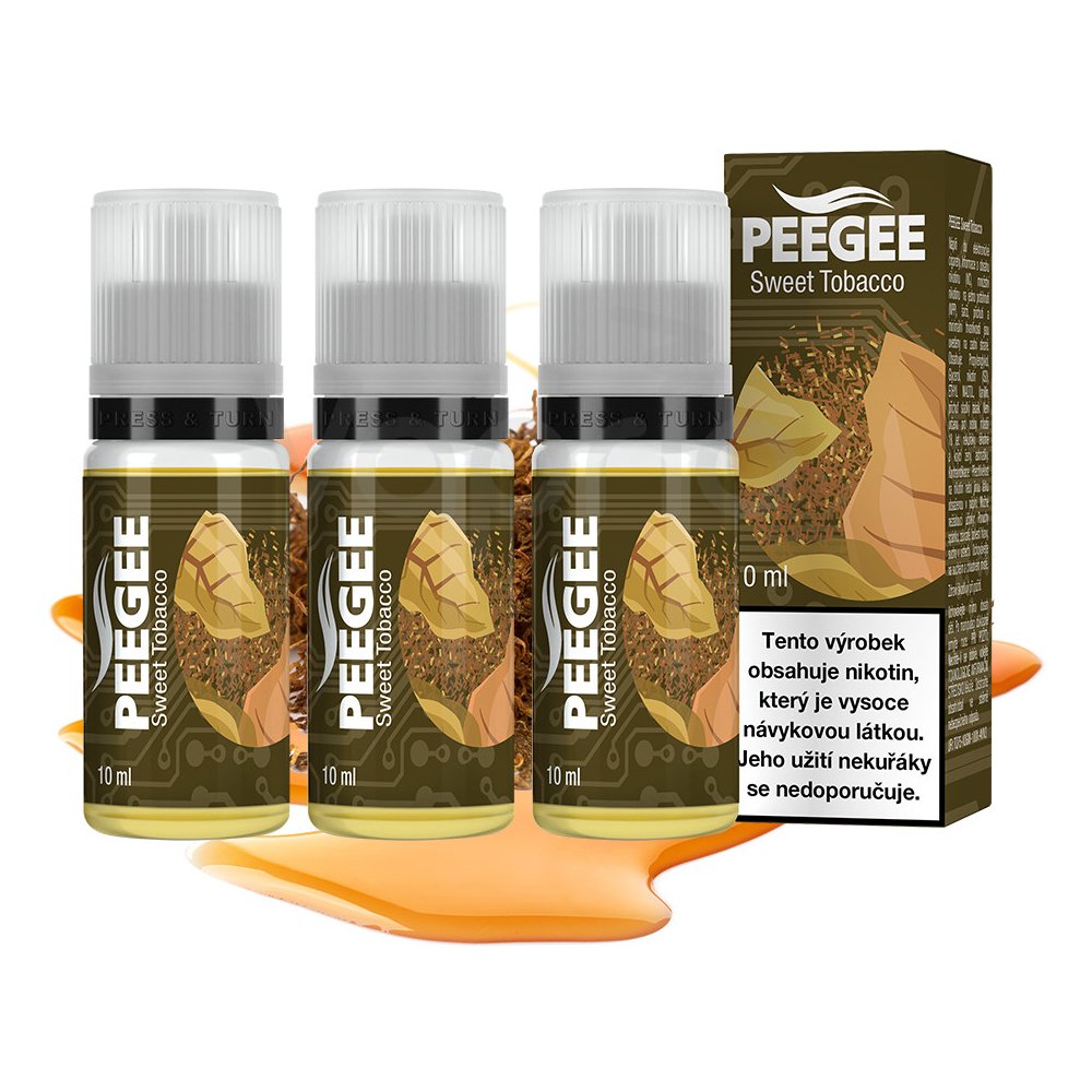 PEEGEE Sladký tabák 3 x 10 ml 6 mg