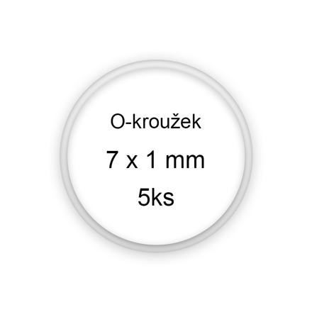 Sada O-kroužků / těsnění 7x1 mm (5ks)