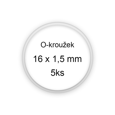 Sada O-kroužků / těsnění 16x1,5 mm (5ks)