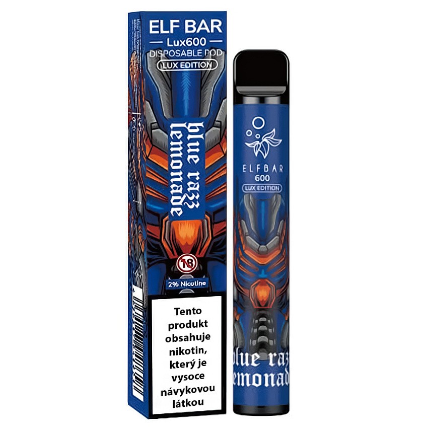 Elf Bar 600 Lux Edition - 20mg - Blue Razz Lemonade (Chladivá borůvkovo-malinová limonáda)