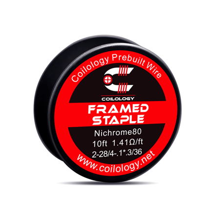 Odporový drát Coilology - Framed Staple Ni80 (2-28/4-.3*.1/36) (3m)