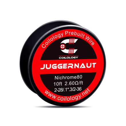 Odporový drát Coilology - Juggernaut Ni80 (2-28/.1*.4/2-36) (3m)