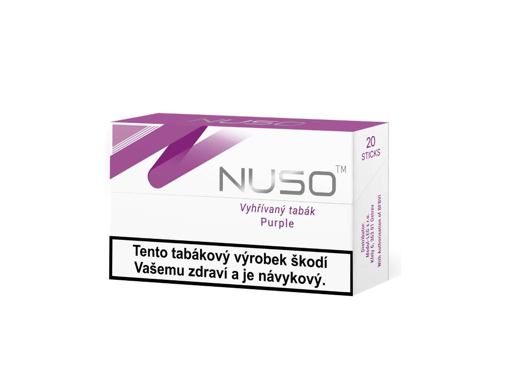 NUSO - Heat Not Burn - Purple (Virginia tabák, borůvky, mentol) Kartón