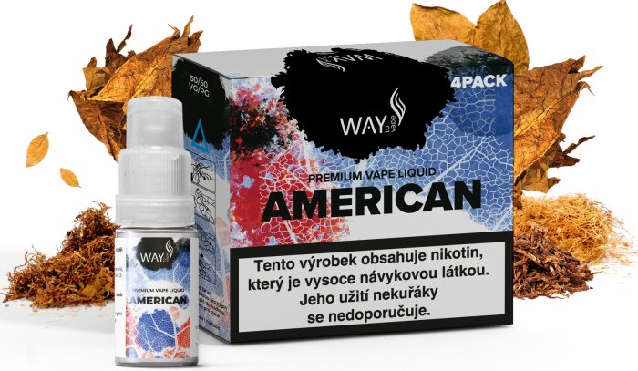 WAY to Vape American 4pack 4 x 10 ml 3 mg