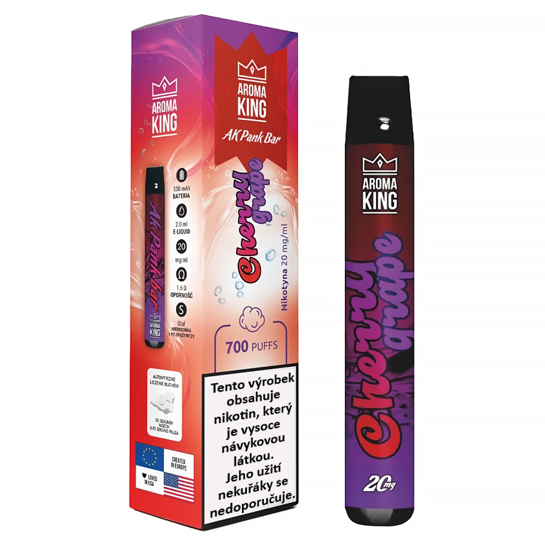 Aroma King AK Pank Bar Cherry Grape 20 mg 700 potáhnutí 1 ks