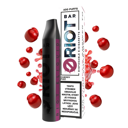 Riot Bar Cherry Fizzle 10 mg 600 potahnutí 1 ks
