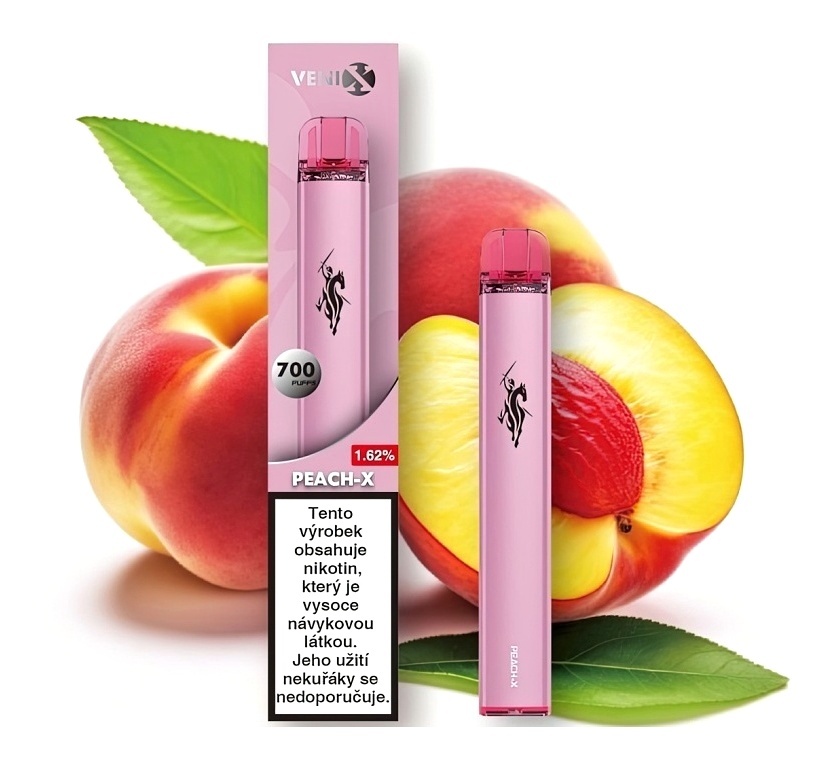 VENIX JEDNORÁZOVÁ E-CIGARETA PEACH-X 1 ks