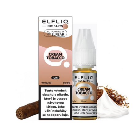 E-liquid Elfliq Salt 10ml / 20mg: Cream Tobacco (Tabák s krémem)