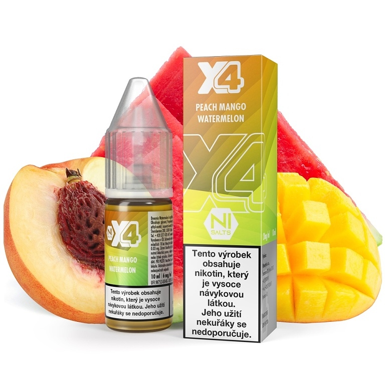 X4 Bar Juice Peach Mango Watermelon 10 ml 20 mg