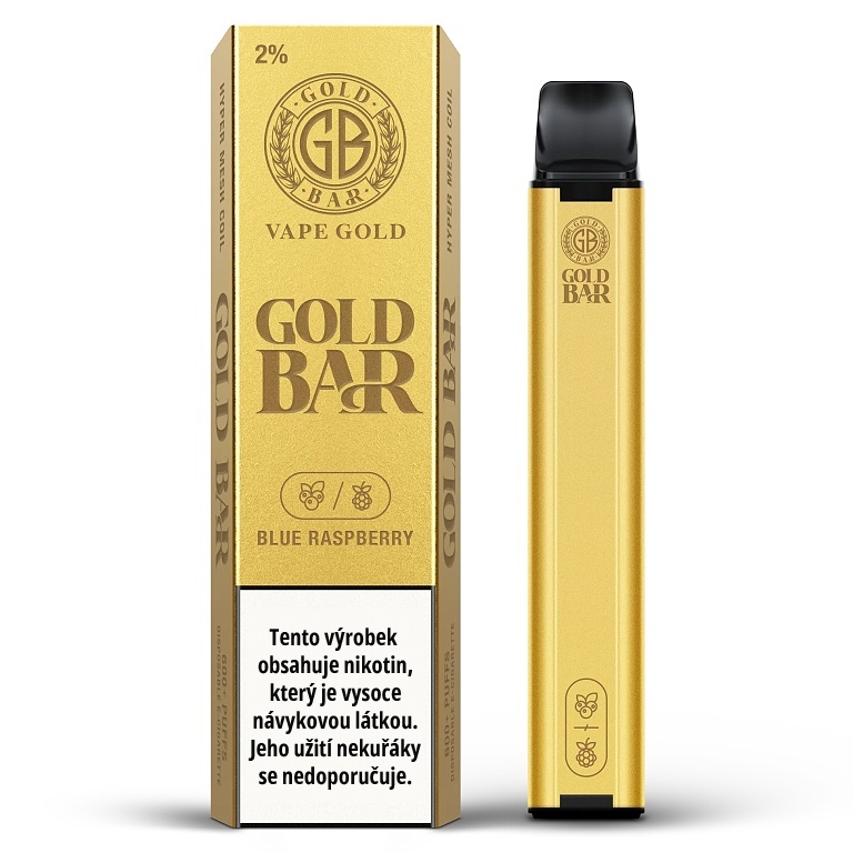 Gold Bar Modrá malina 20 mg 600 potáhnutí 1 ks