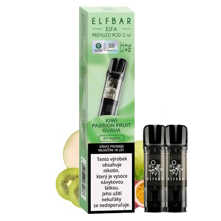 Elf Bar ELFA cartridge 2Pack Kiwi Passion Fruit Guava 20 mg