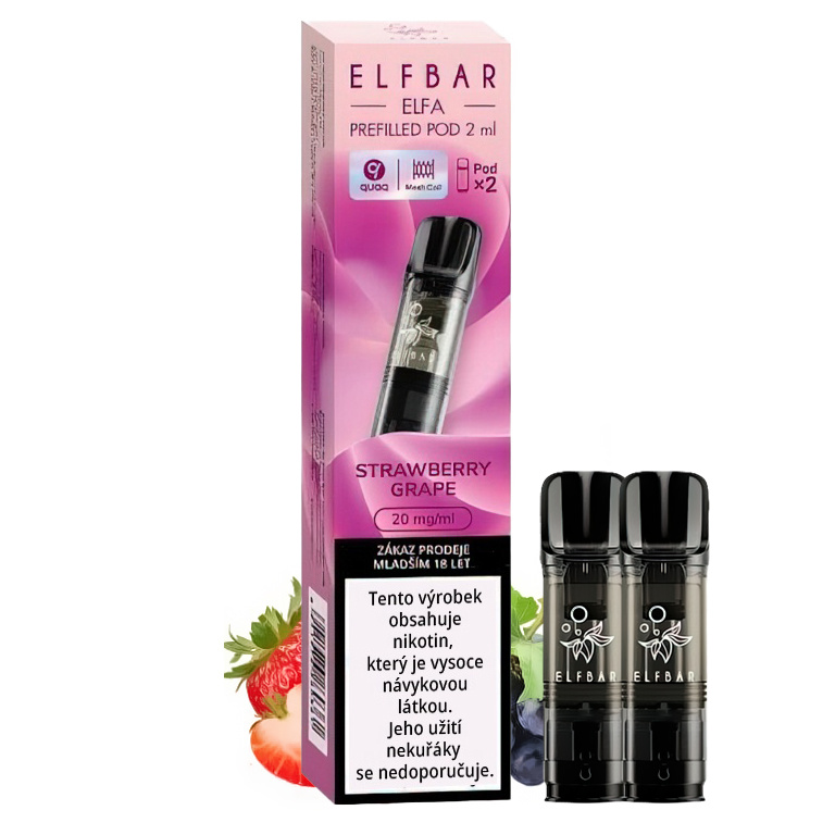 Elf Bar ELFA cartridge 2Pack Strawberry Grape 20 mg
