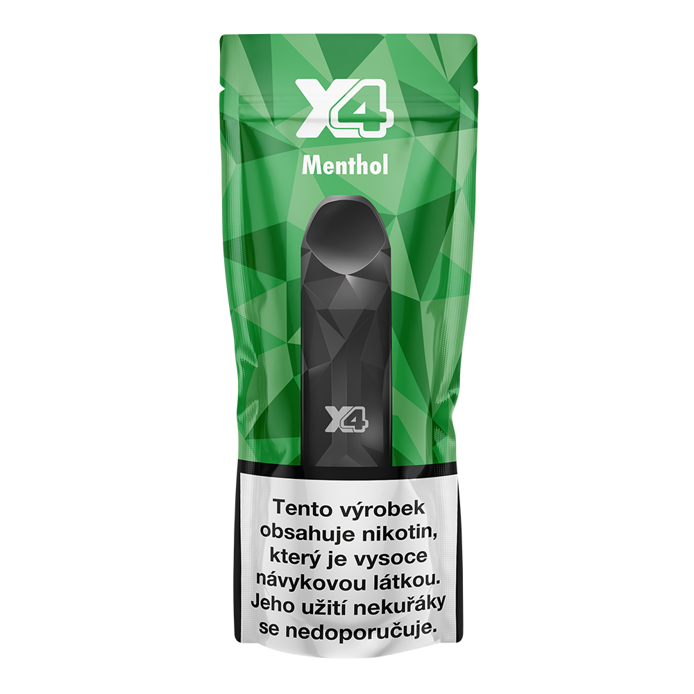 X4 jednorázová e-cigareta 260 mAh Mentol 1 ks