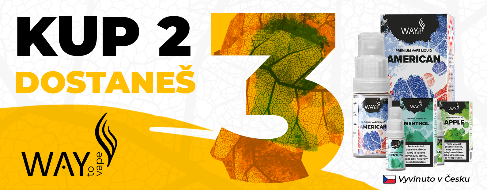 Liquidy WAY To Vape - kup 3, zaplať 2