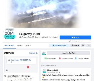 Facebook eCigarety ZUMI