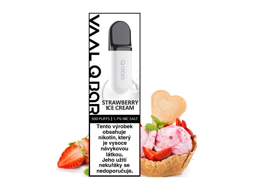 VAAL Q Bar by Joyetech elektronická cigareta 17mg Strawberry Ice Cream