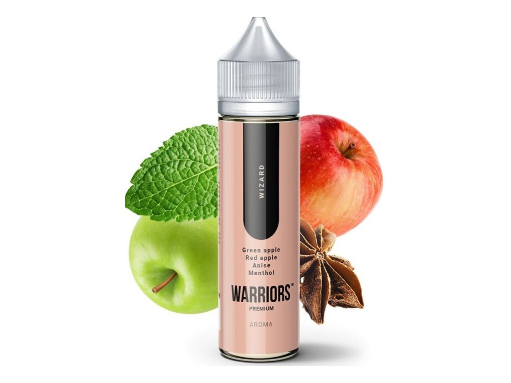 prichut provape warriors sv 10ml wizard zelene jablko cervene jablko anyz mentol