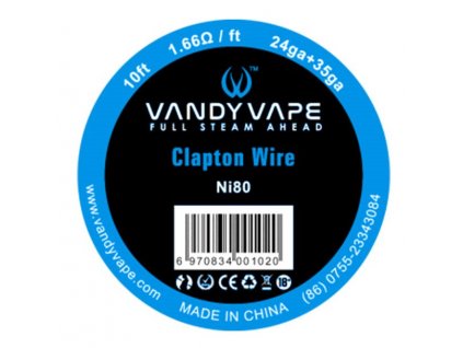 Vandy Vape Clapton Ni80 odporový drát 24GA+35GA 3m