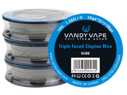 Vandy Vape Triple Fused Clapton Ni80 odporový drát 28ga*3*38ga 3m