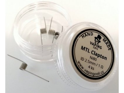 Vapingcoil MTL Clapton předmotané spirálky Ni80 1ohm