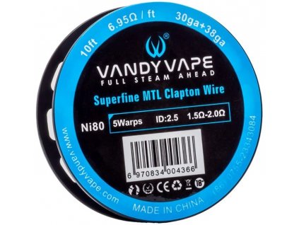 Vandy Vape Superfine MTL Clapton odporový drát Ni80 3m