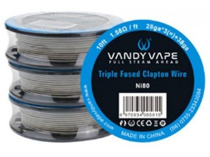 Vandy Vape Triple Fused Clapton odporový drát Ni80 3m