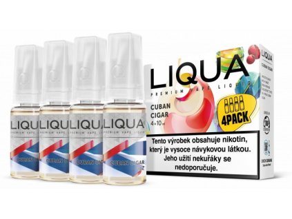 Liquid LIQUA CZ Elements 4Pack Cuban Cigar tobacco 4x10ml-12mg (Kubánský doutník)