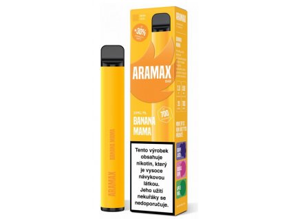 Aramax Bar 700 elektronická cigareta Banana Mama 20mg