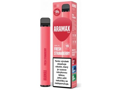 Aramax Bar 700 elektronická cigareta Fresh Strawberry 20mg