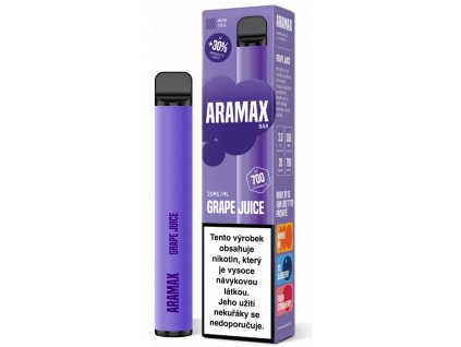 Aramax Bar 700 elektronická cigareta Grape Juice 20mg