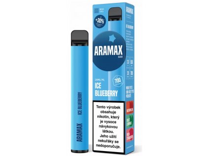Aramax Bar 700 elektronická cigareta Ice Blueberry 20mg