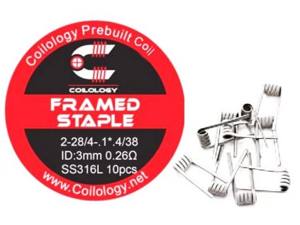 Coilology Framed Staple předmotané spirálky SS316 0,26ohm