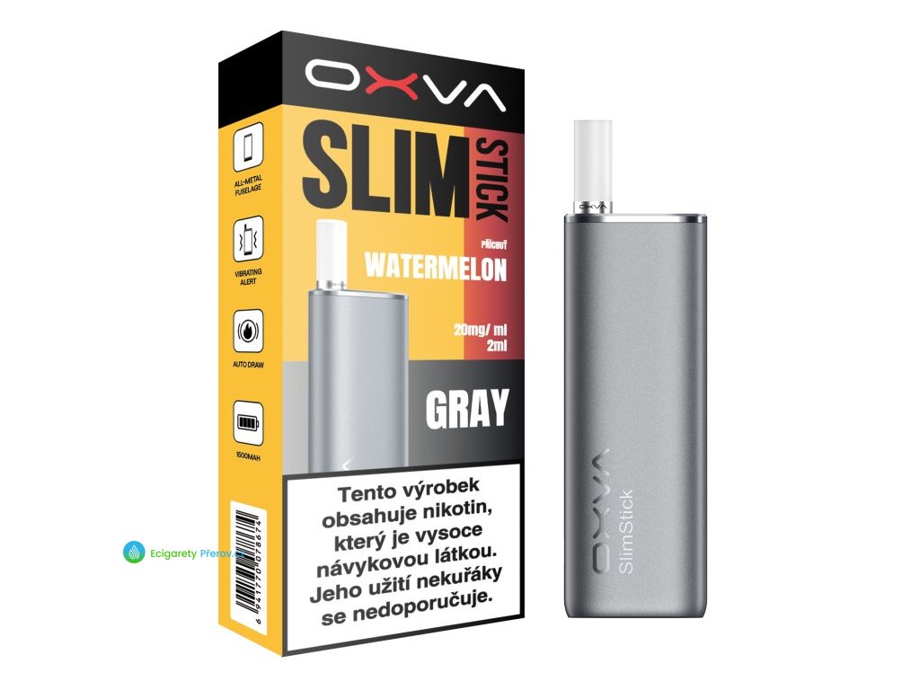 oxva slimstick elektronicka cigareta 1500mah watermelon 20mg grey color