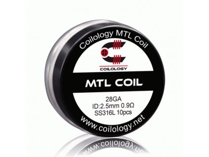 Coilology MTL předmotané spirálky SS316 0,9ohm 28GA 10ks