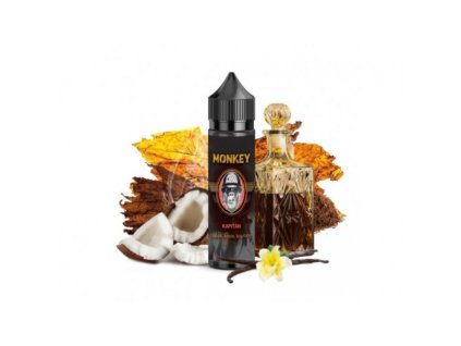 Příchuť Monkey Shake & Vape: Kapitán (Jemný tabák s kokosem a bourbonem) 10ml
