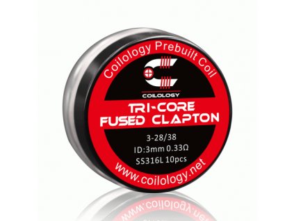 Coilology TRI-CORE Fused Clapton předmotaná spirálka SS316 0,33ohm 1ks