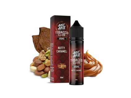 Příchuť Just Juice Shake and Vape 10ml: Tobacco Nutty Caramel (Oříškový tabák s karamelem)