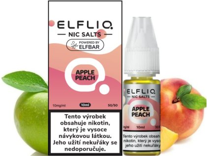 liquid elfliq nic salt apple peach 10ml 10mg