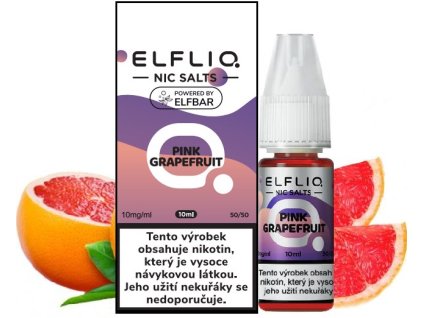 liquid elfliq nic salt pink grapefruit 10ml 10mg