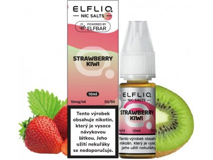 liquid elfliq nic salt strawberry kiwi 10ml 10mg