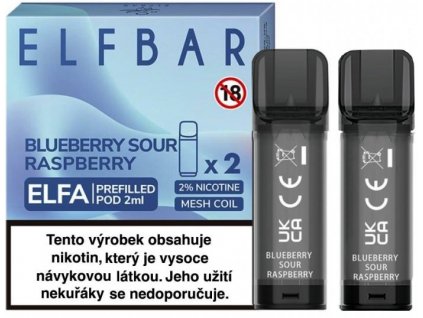 elf bar elfa pods cartridge 2pack blueberry sour raspberry 20mg