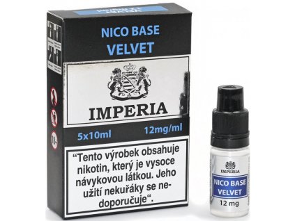 NIKOTINOVÁ BÁZE IMPERIA VELVET 5X10ML PG20-VG80 12MG